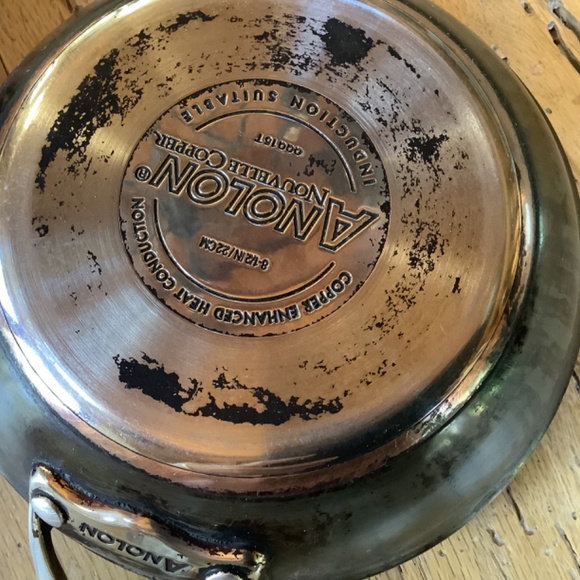 2pc Anolon Nouvelle Copper Enhanced  Induction Pans skillets 10 and 8.5 inch - Picture 3 of 14